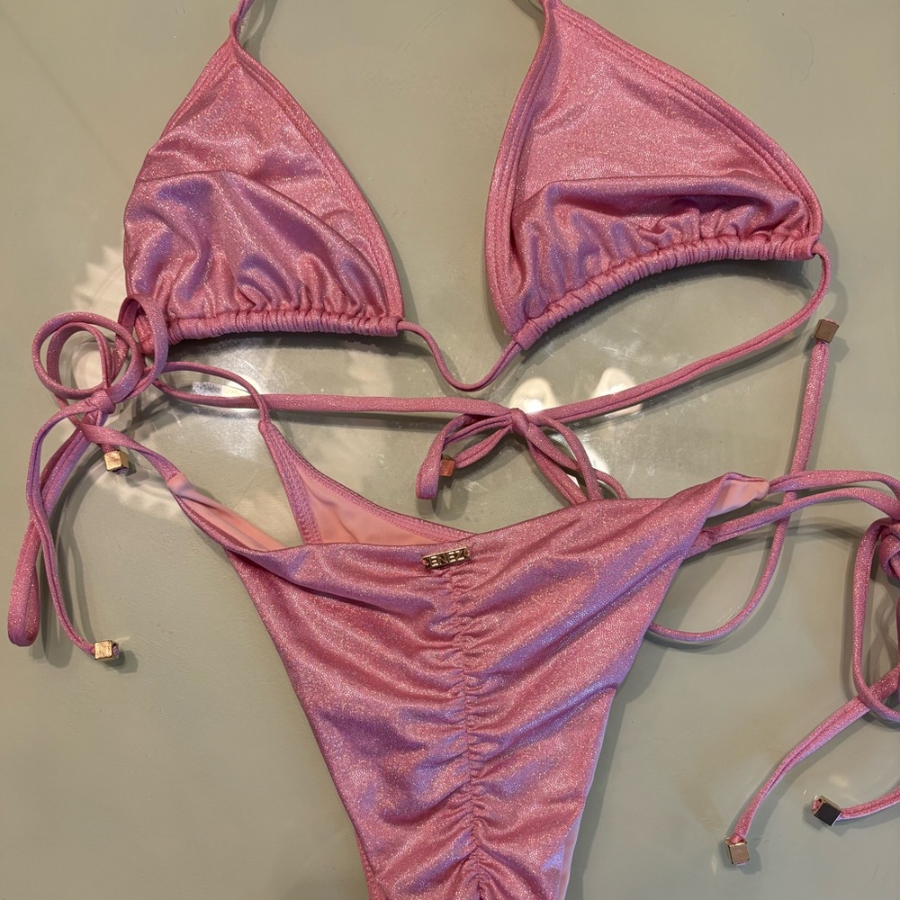 Enez swimwear stunning pink Bikini Set